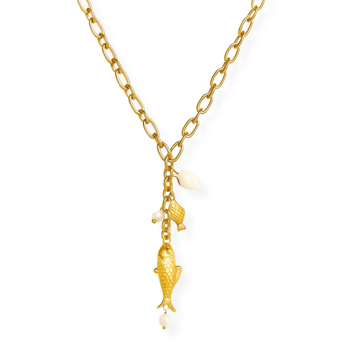 Amity Fish Lariat Necklace