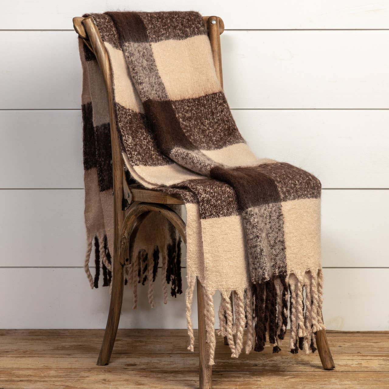 BROWN CHECK BLANKET