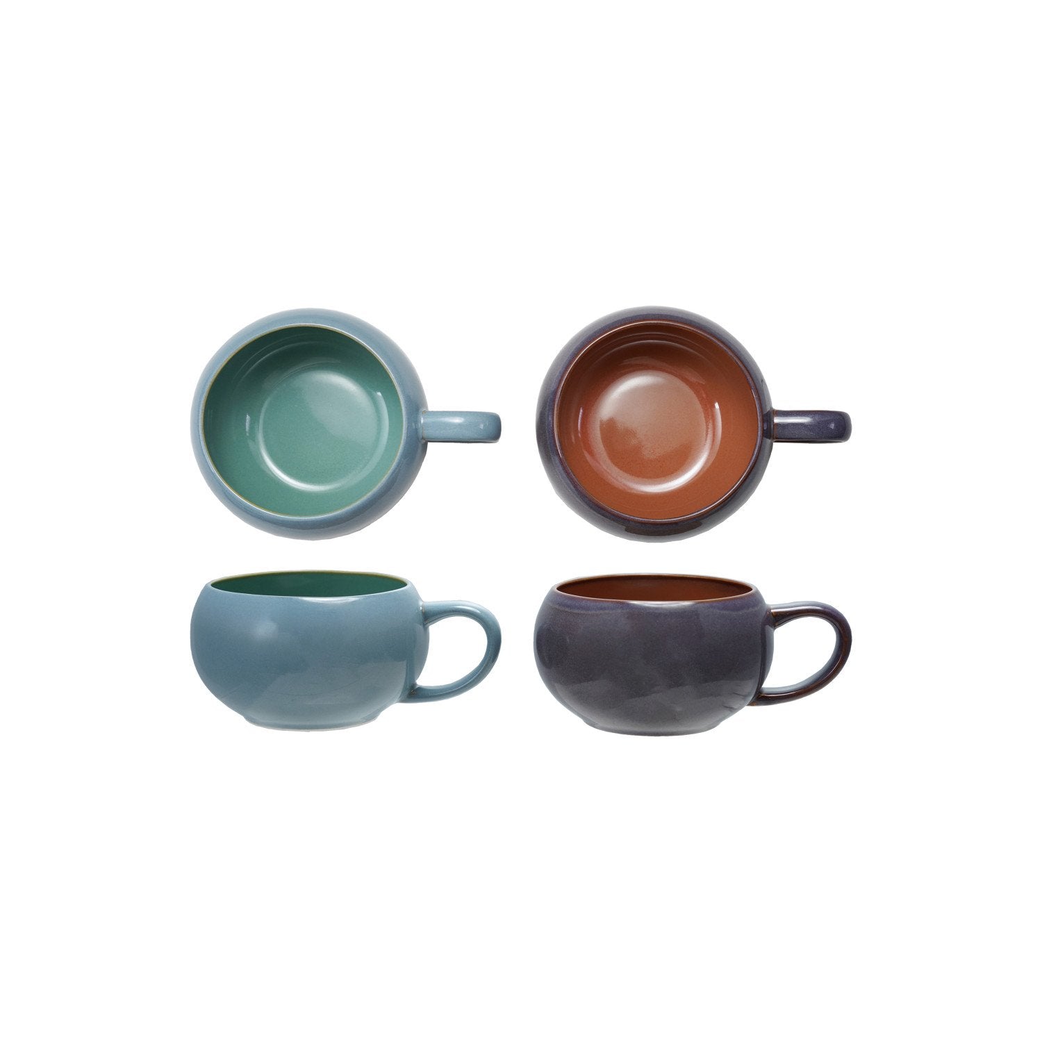 16 oz. Stoneware Mug, Reactive Glaze, 2 Colors (Each One Will Vary)