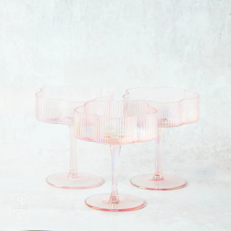 Flower Coupe wine Glass