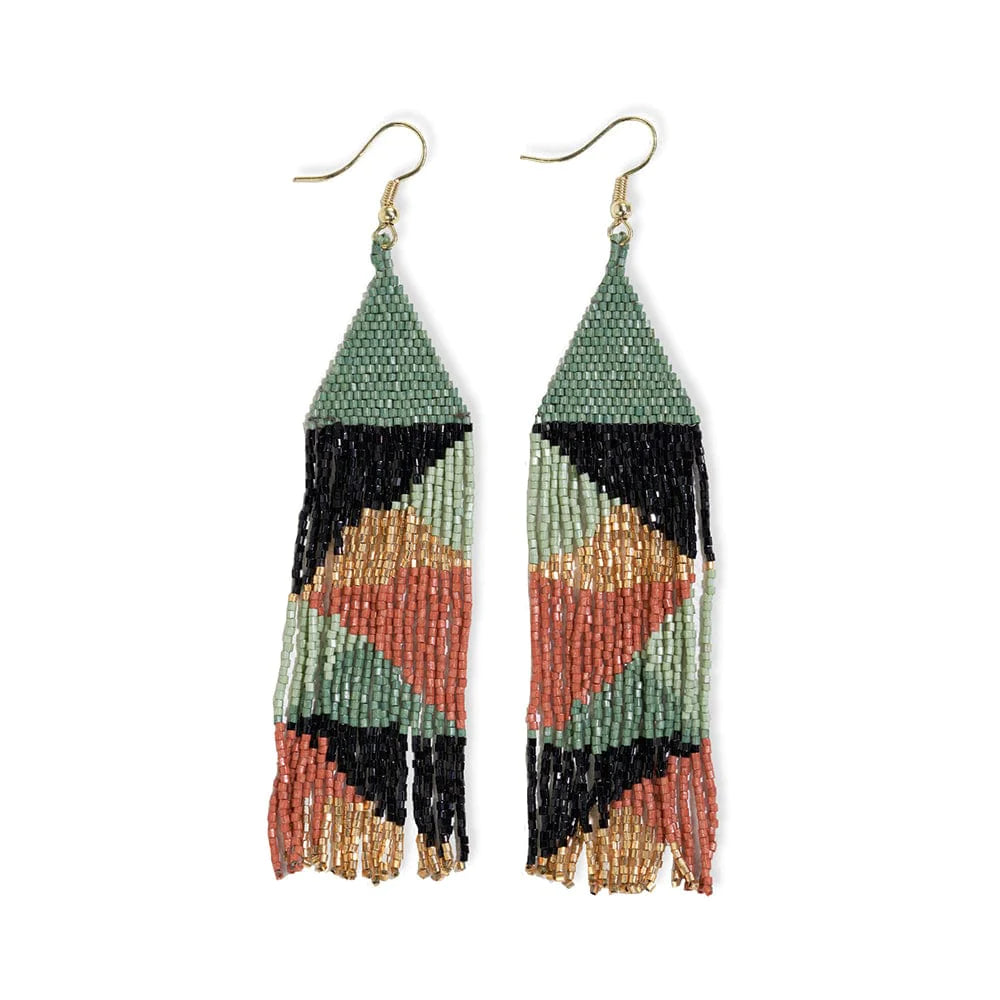 Brittany beaded fringe earrings