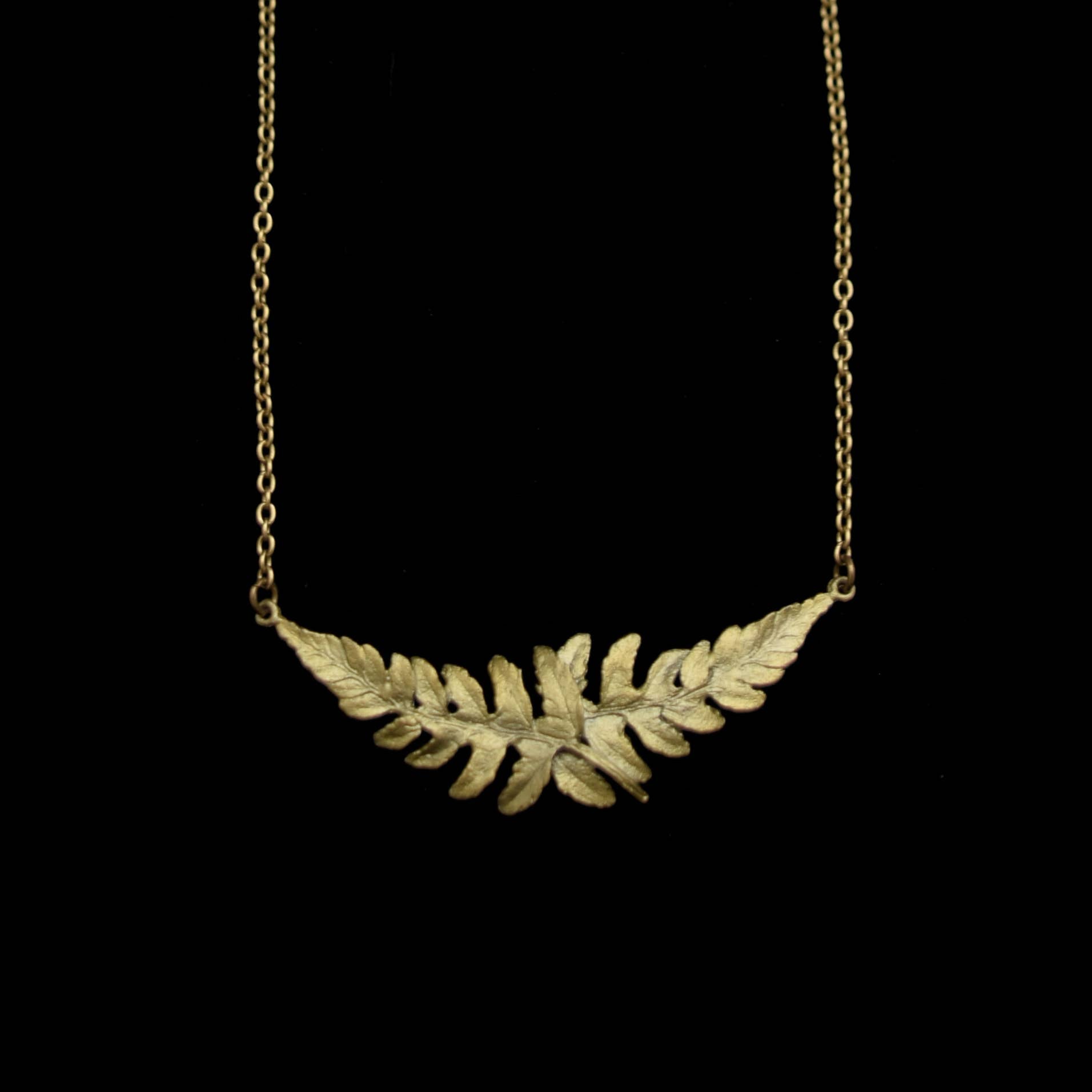 Fern Leaf Pendant - Dainty Additions 16" Adj.