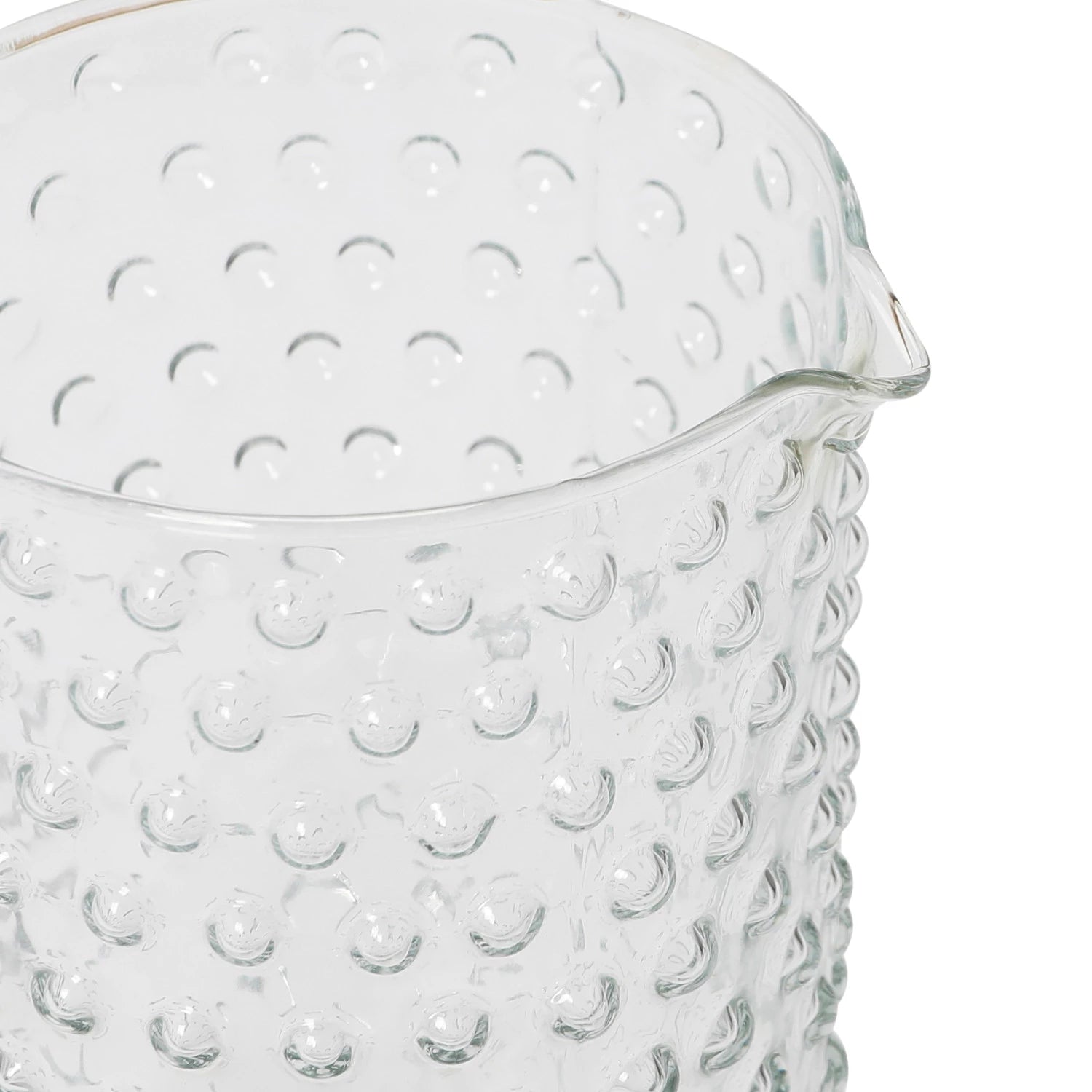 Handblown Hobnail Pitcher