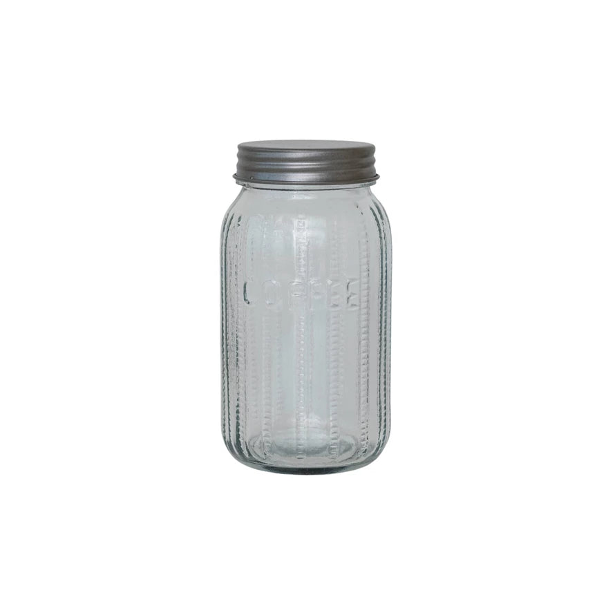 "Coffee" Glass Jar w/lid