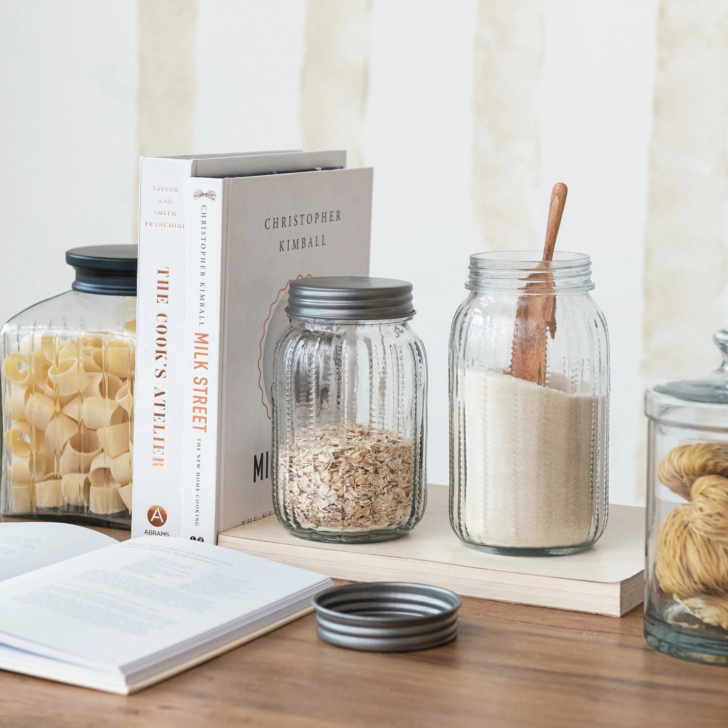 "Coffee" Glass Jar w/lid