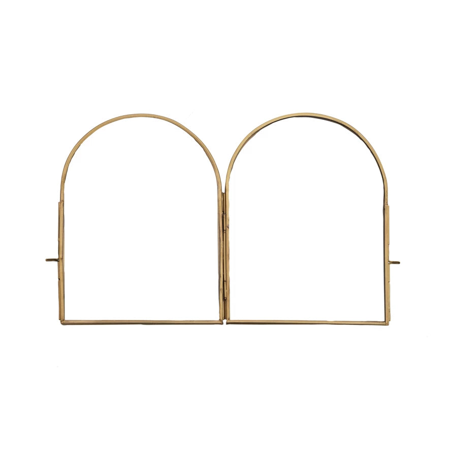 Brass & Glass Arched Photo Frame