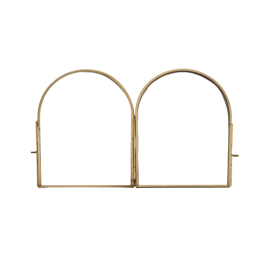 Brass & Glass Arched Photo Frame