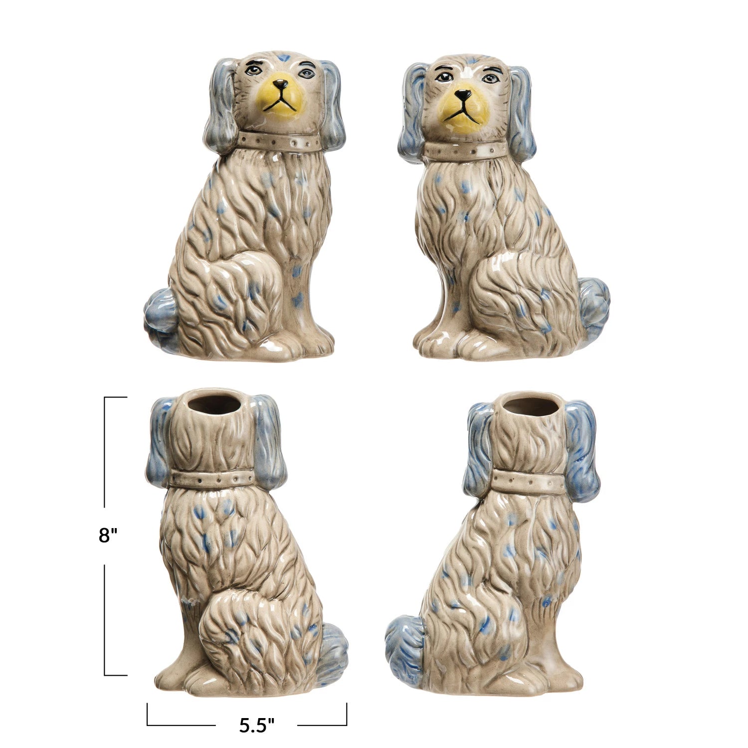 Grey Staffordshire Vase Set