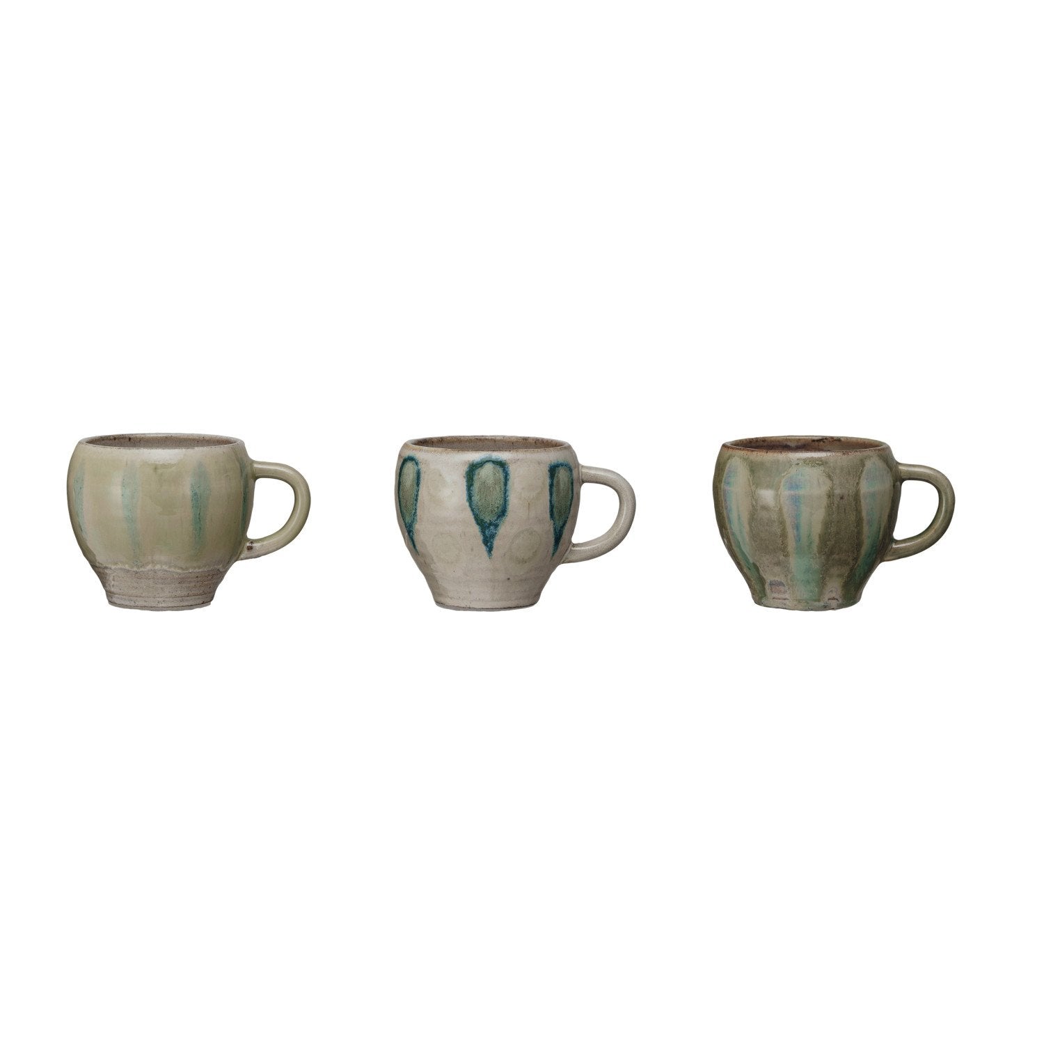 12 oz. Hand-Painted Stoneware Mug, 3 Styles (Each One Will Vary)