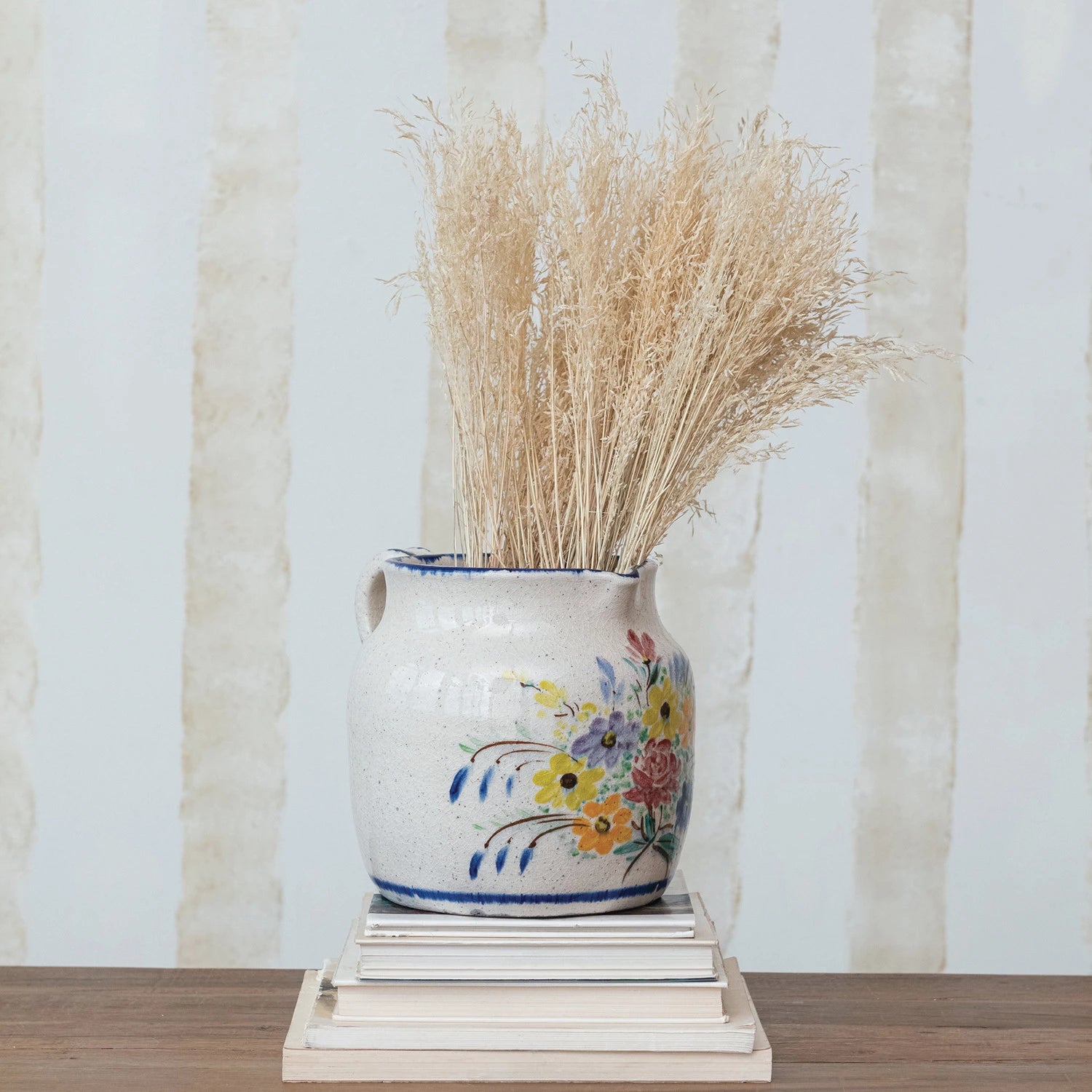 Terracotta Pitcher w/ Flowers