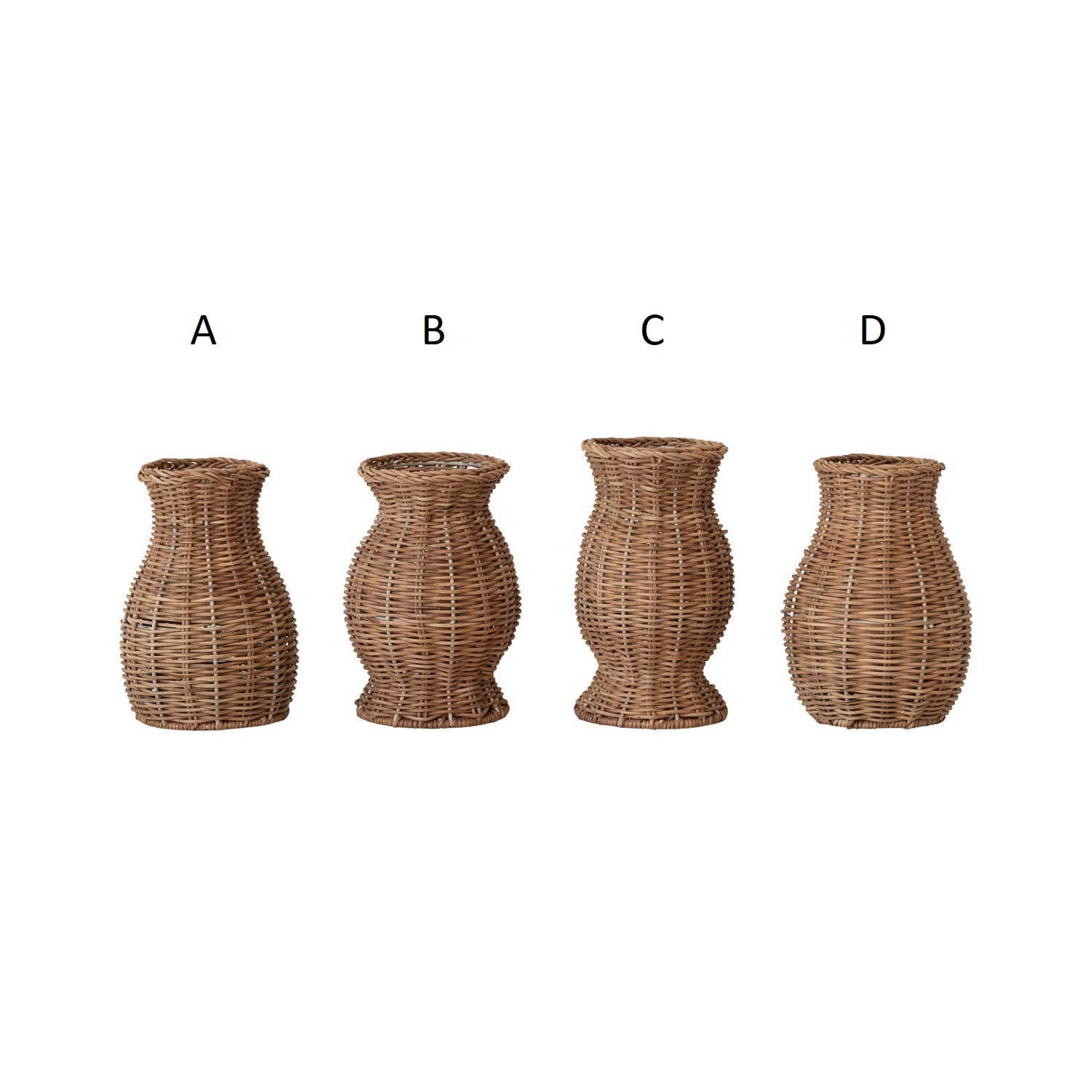 Hand-Woven Rattan Vase
