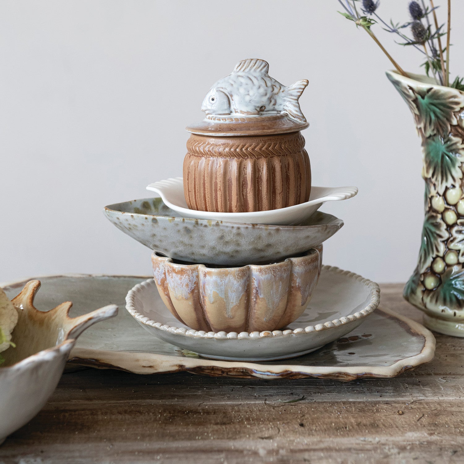 Fluted Scalloped Bowl