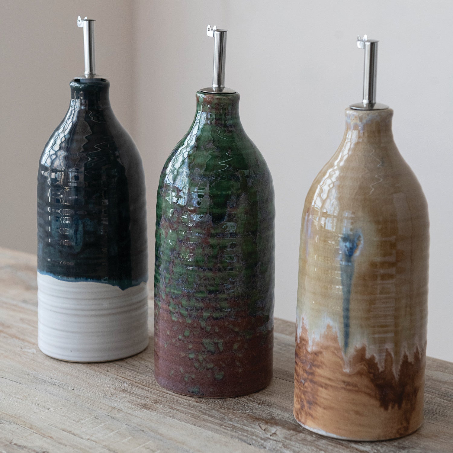 Stoneware Oil Cruet