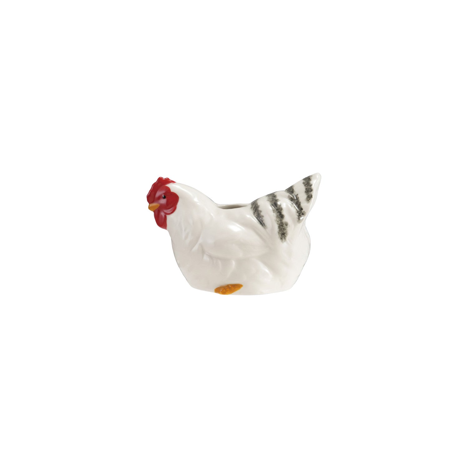 Hand-Painted Stoneware Hen Shaped Vase