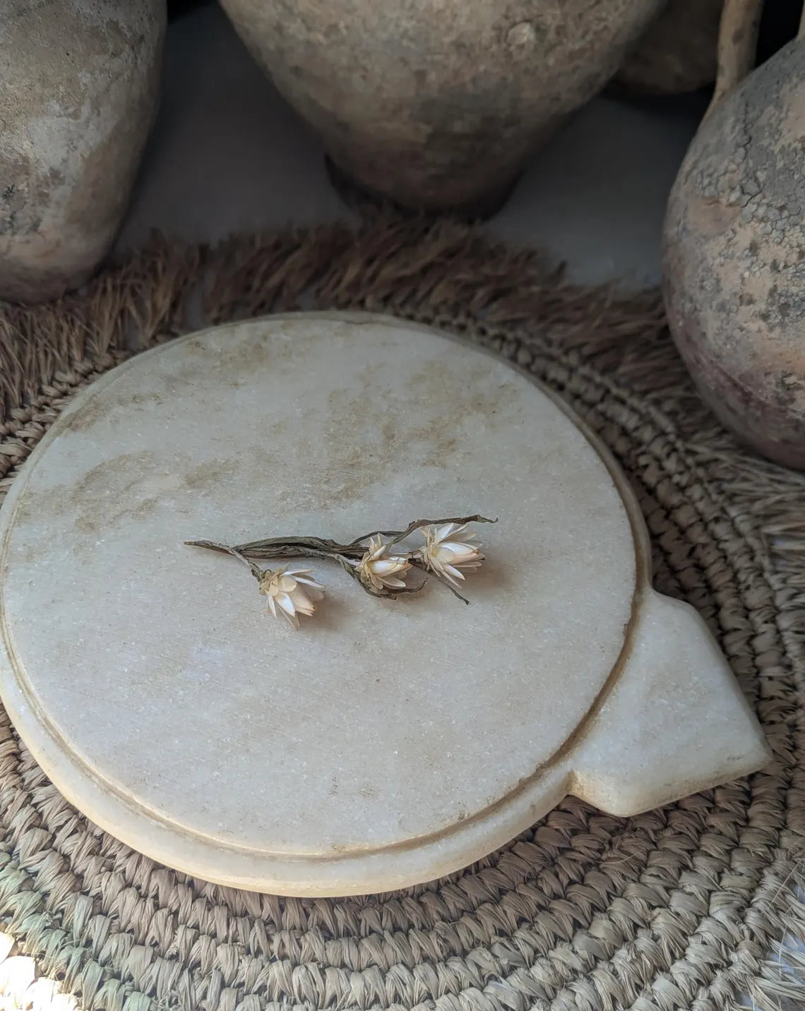 Vintage Marble Chapati Riser