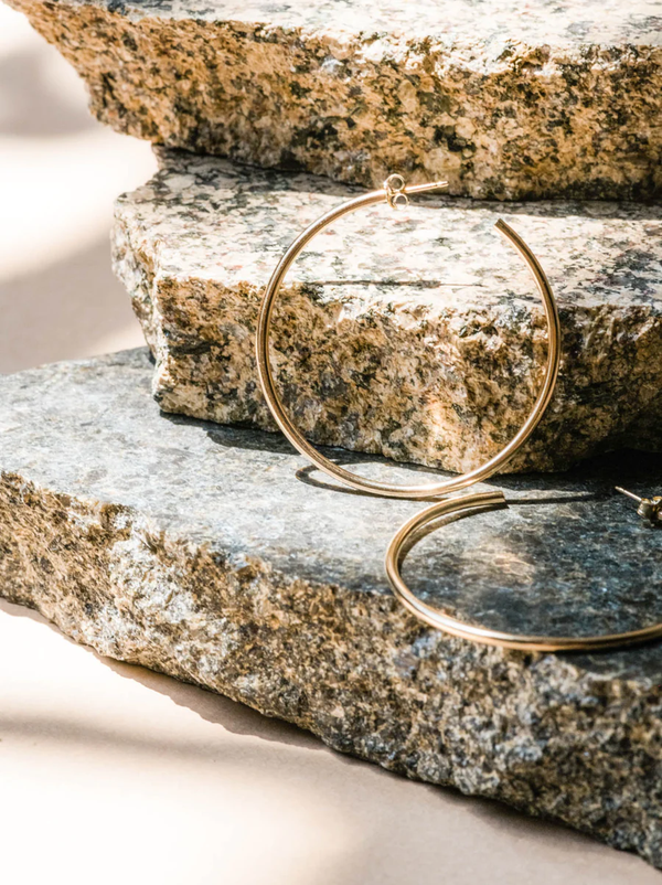 Everyday Large Hoops: Gold-filled