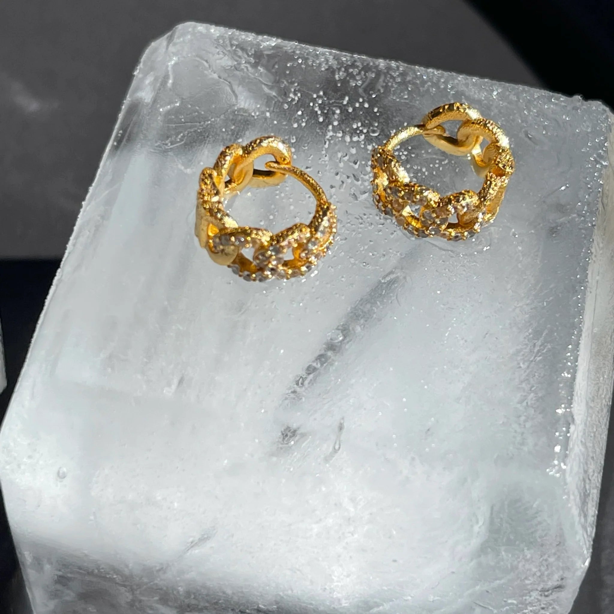 Anika Chain Huggie Hoop Earring