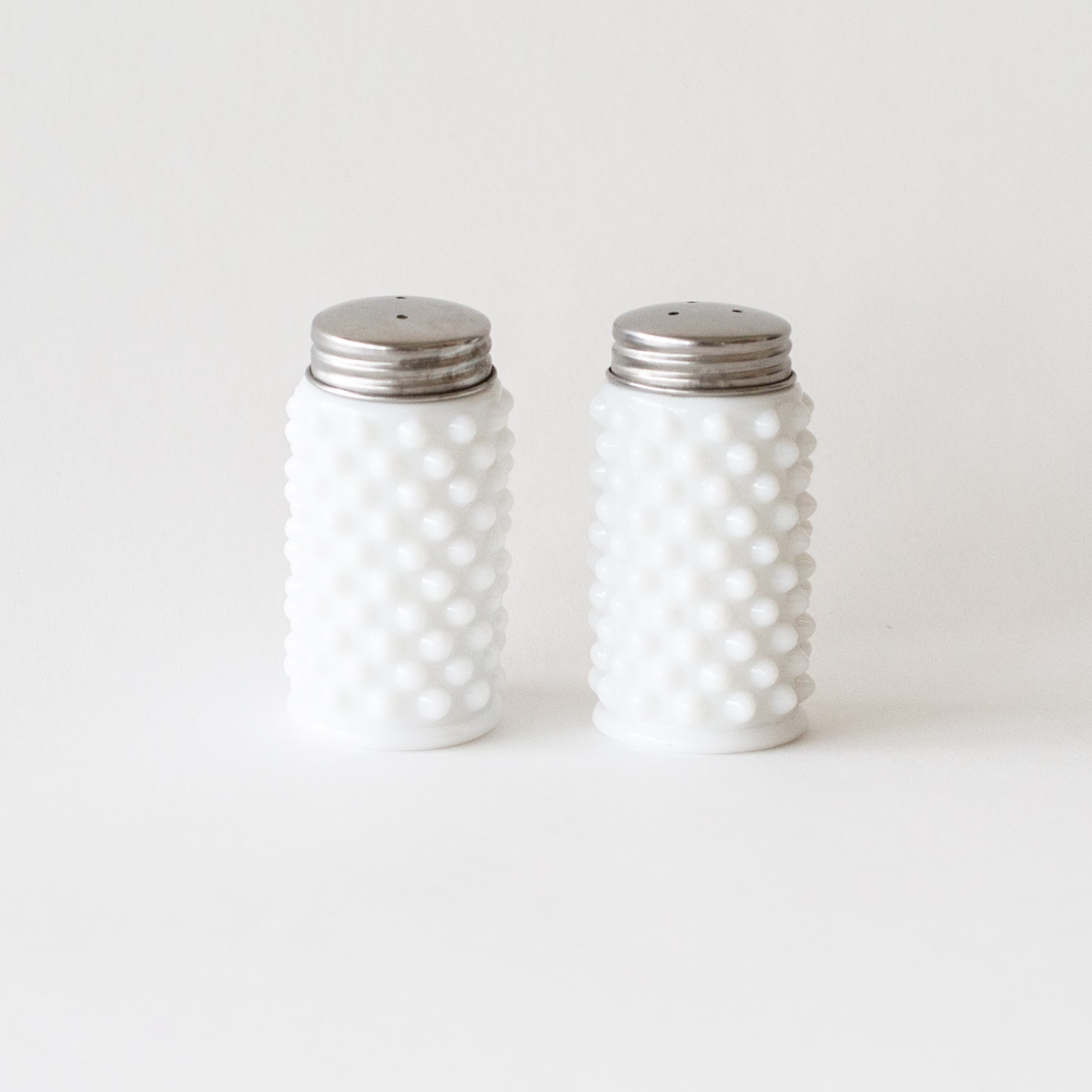 Milk Glass Salt and Pepper Shakers