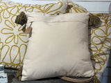 Cream & Mustard Embroidery Pillow