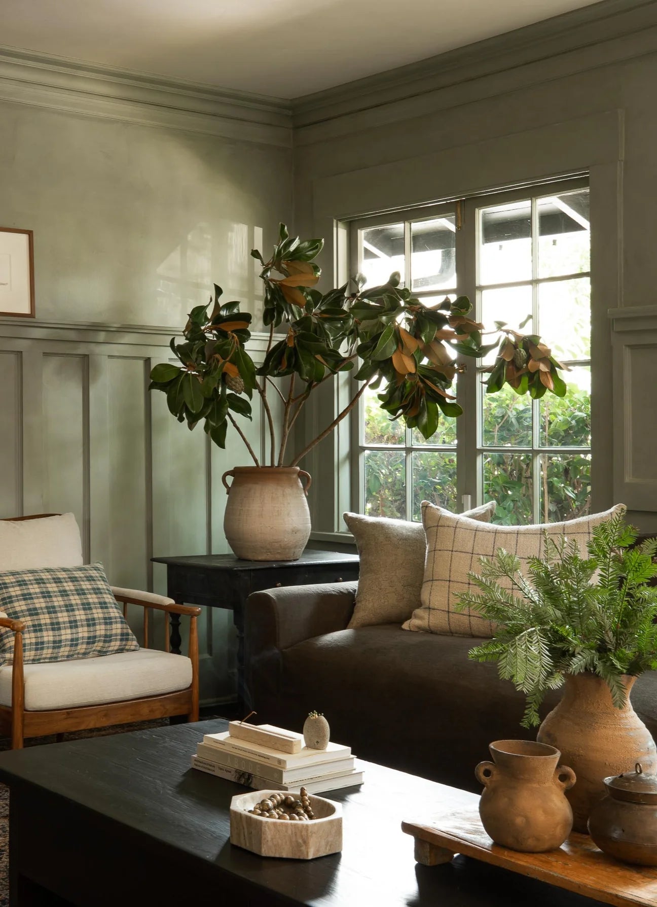 Terracotta Urn with Whitewash Finish