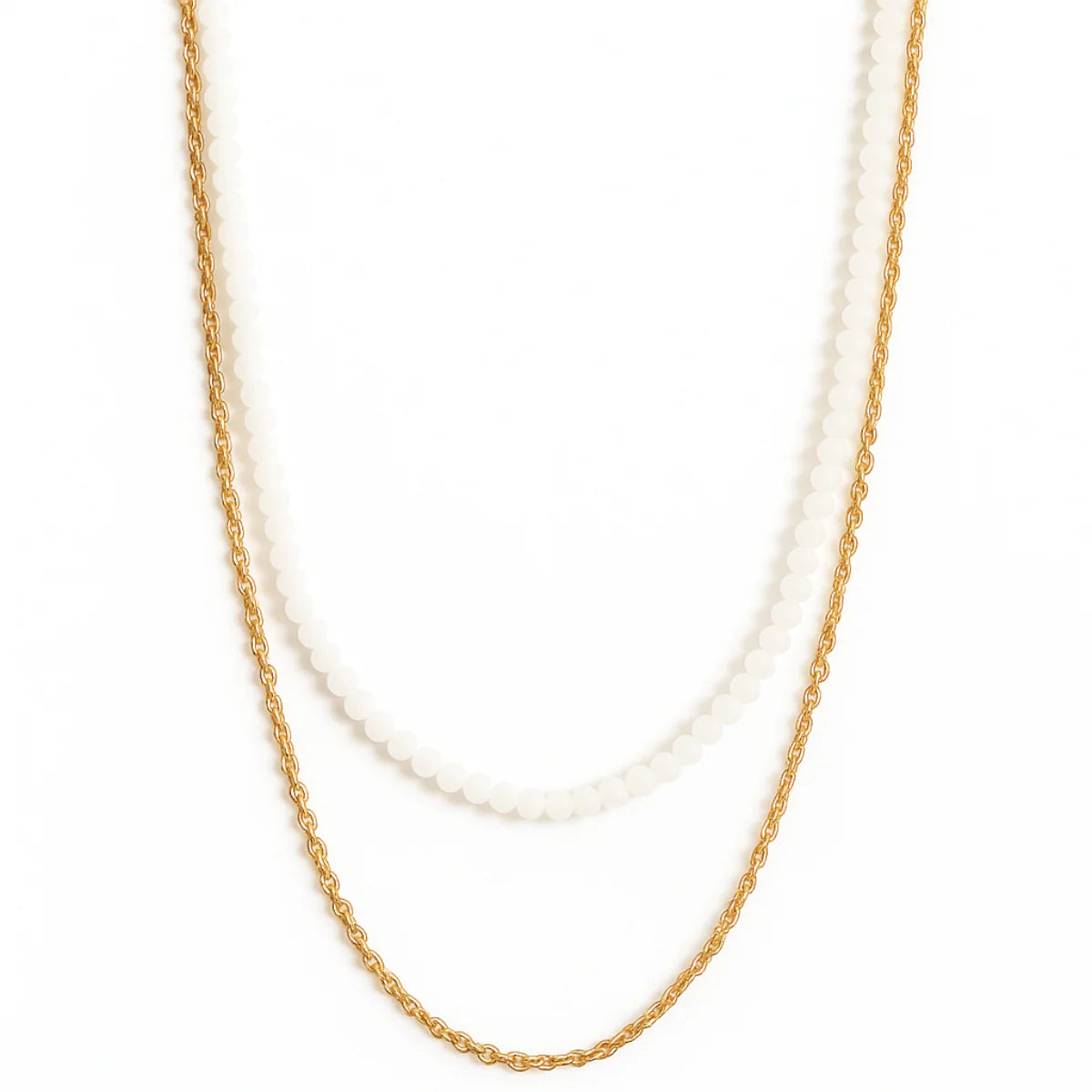 Brisa Double Chain Beaded Necklace