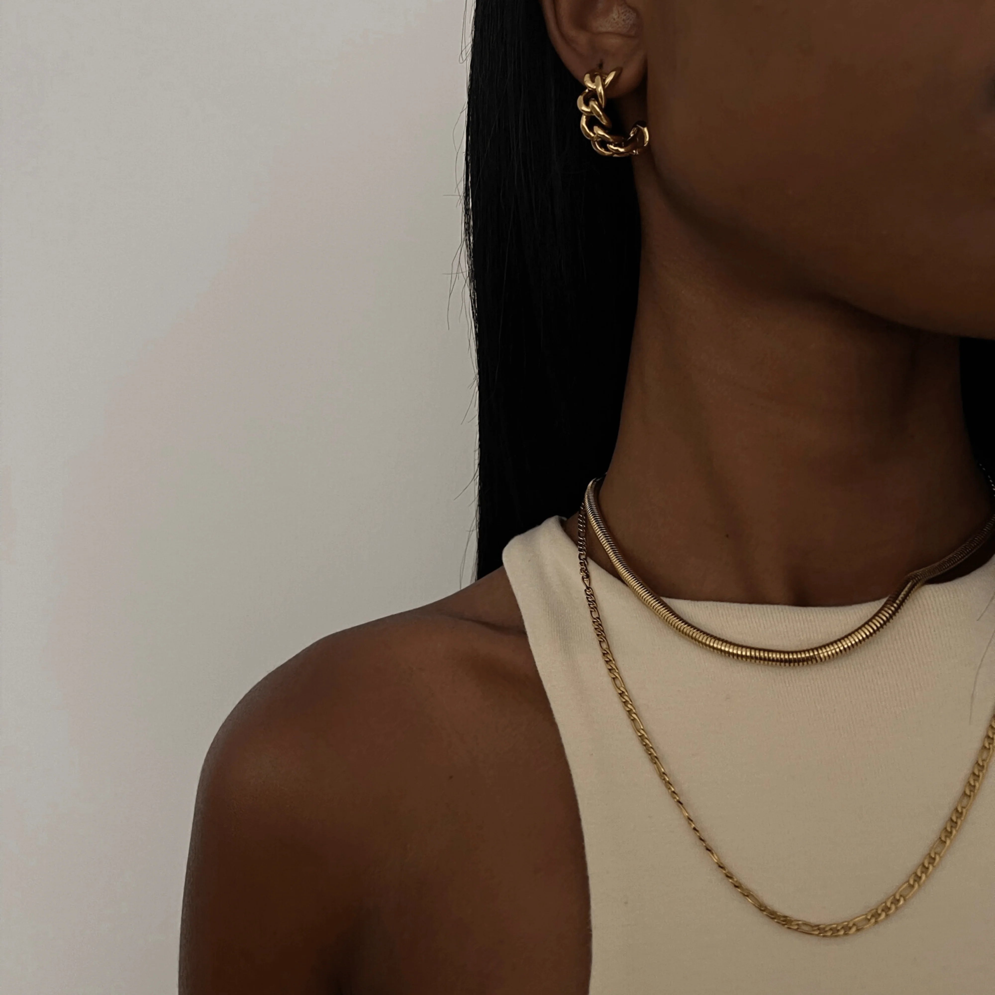 Braxton Chain Hoop Earring