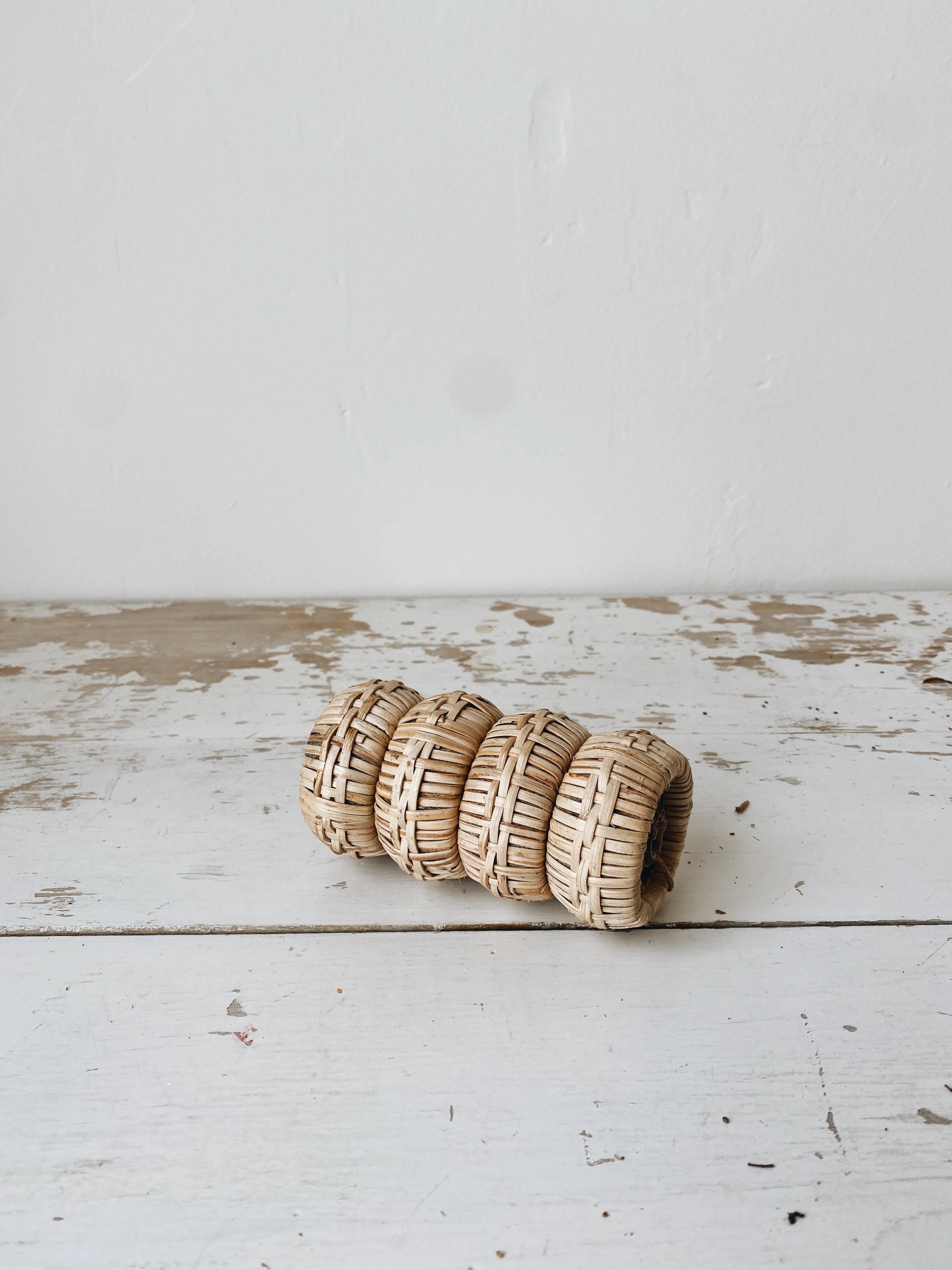 Rattan Napkin Rings Set