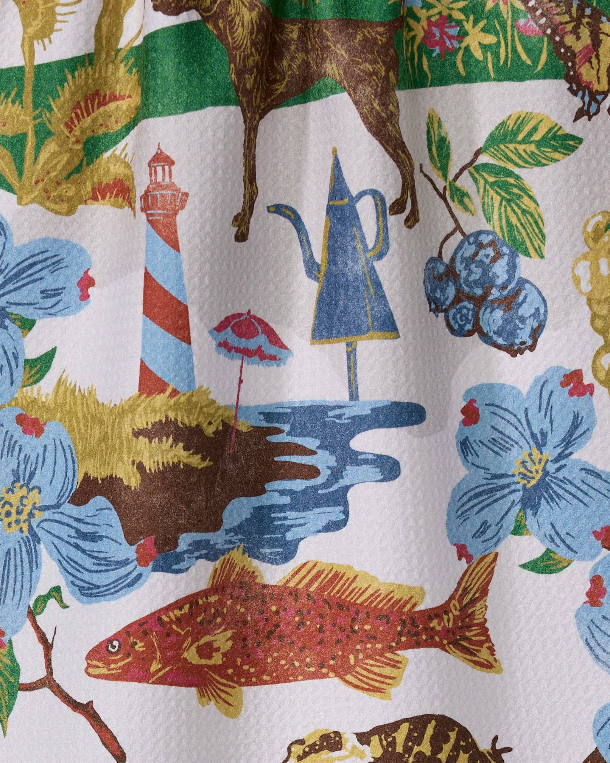 Greetings From North Carolina Tea Towel