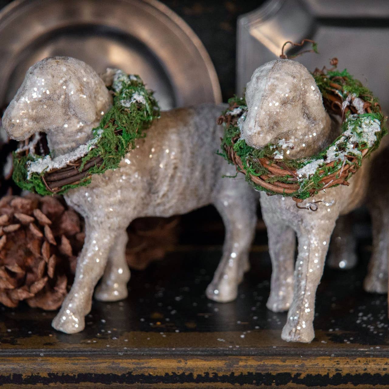 SHEEP WITH WREATH