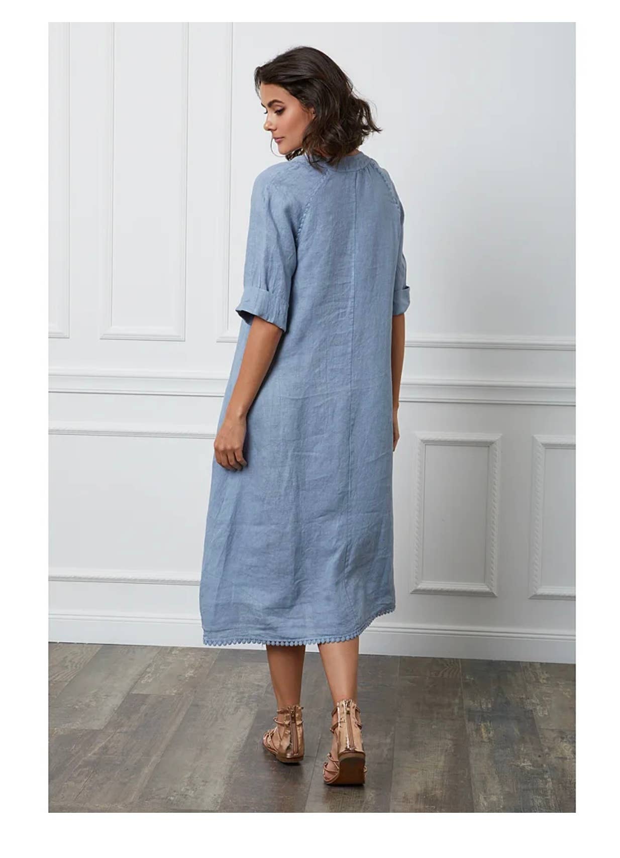 French Linen Midi Dress