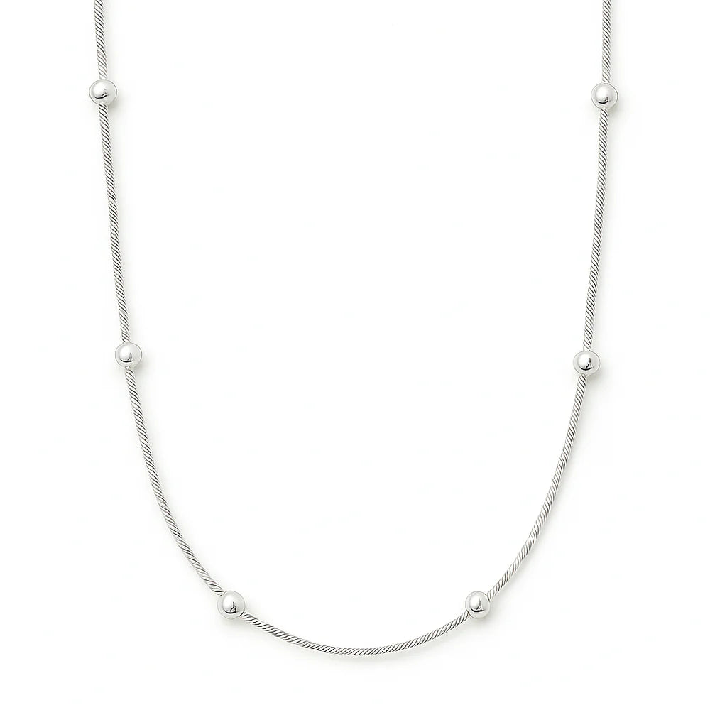 Rozlyn Beaded Ball Chain Necklace