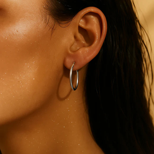 Laurette Hoop Earring - Silver