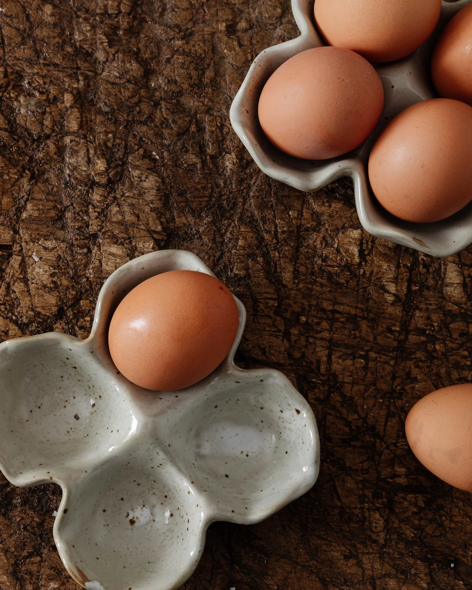 Stoneware Egg Holder