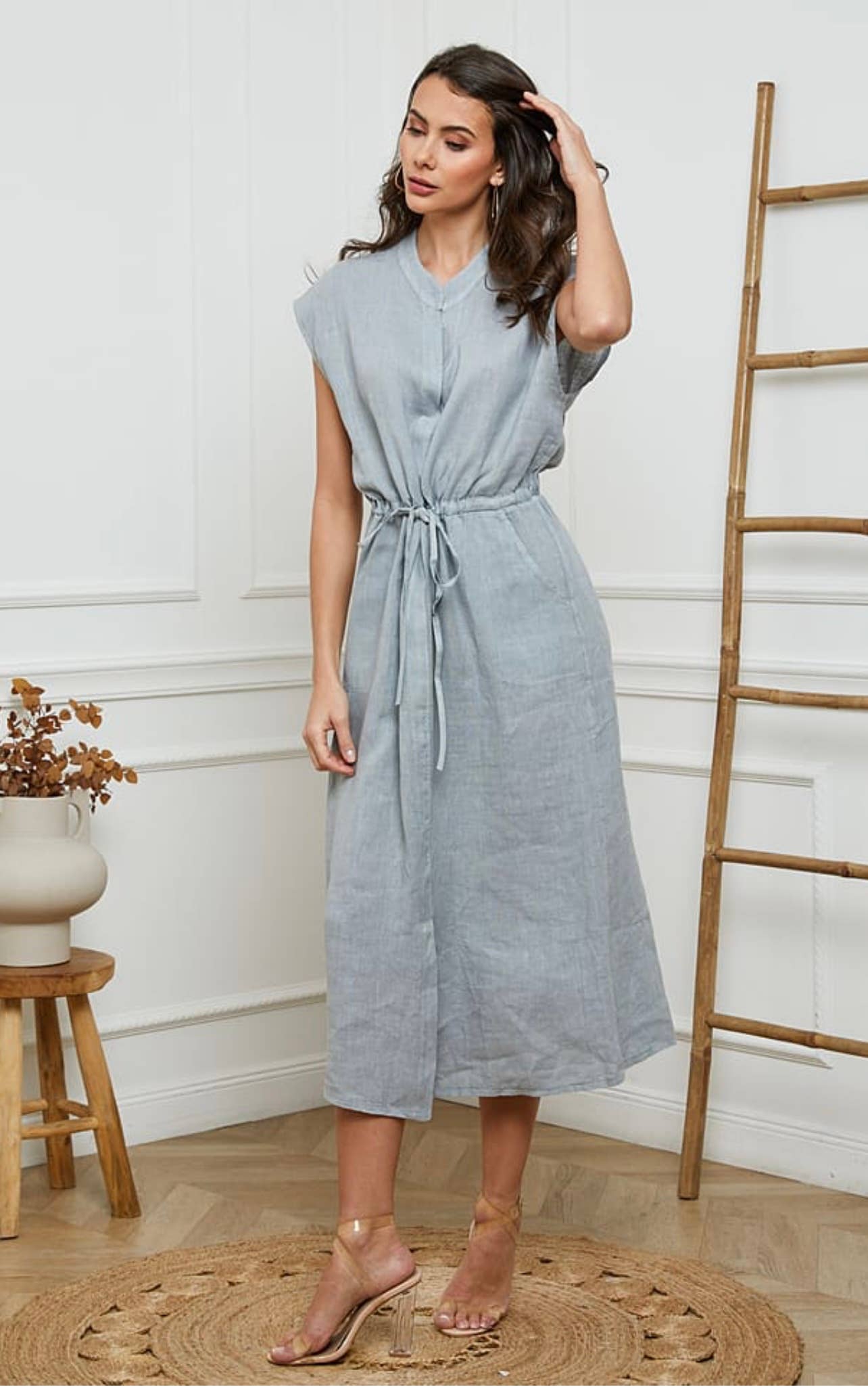Linen Tie Dress