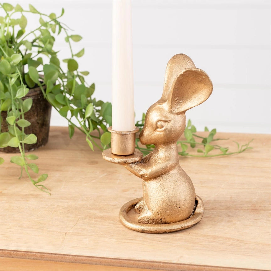 Gold Mouse Candle Holder