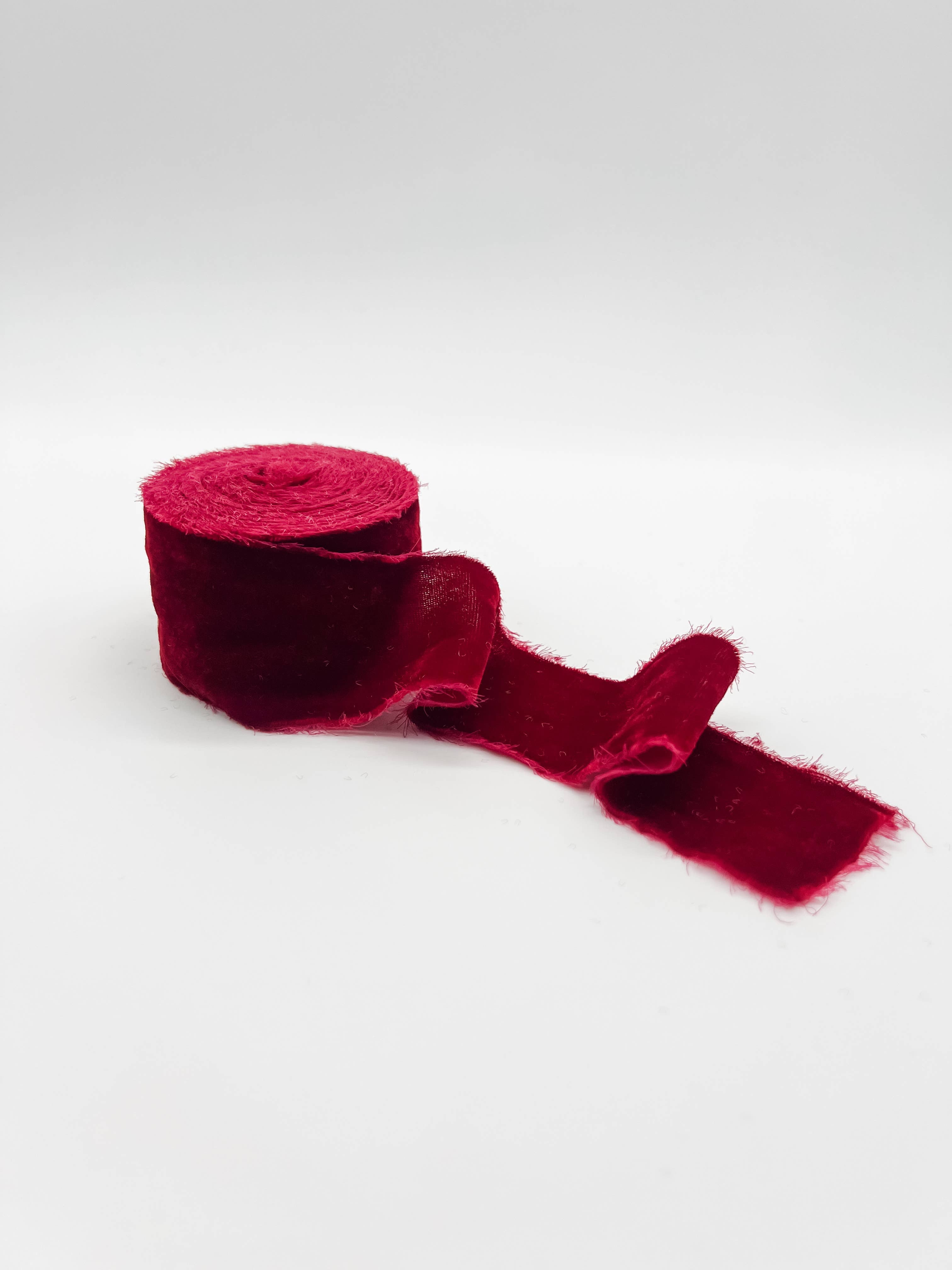 2" Velvet Ribbon - Raw Edge