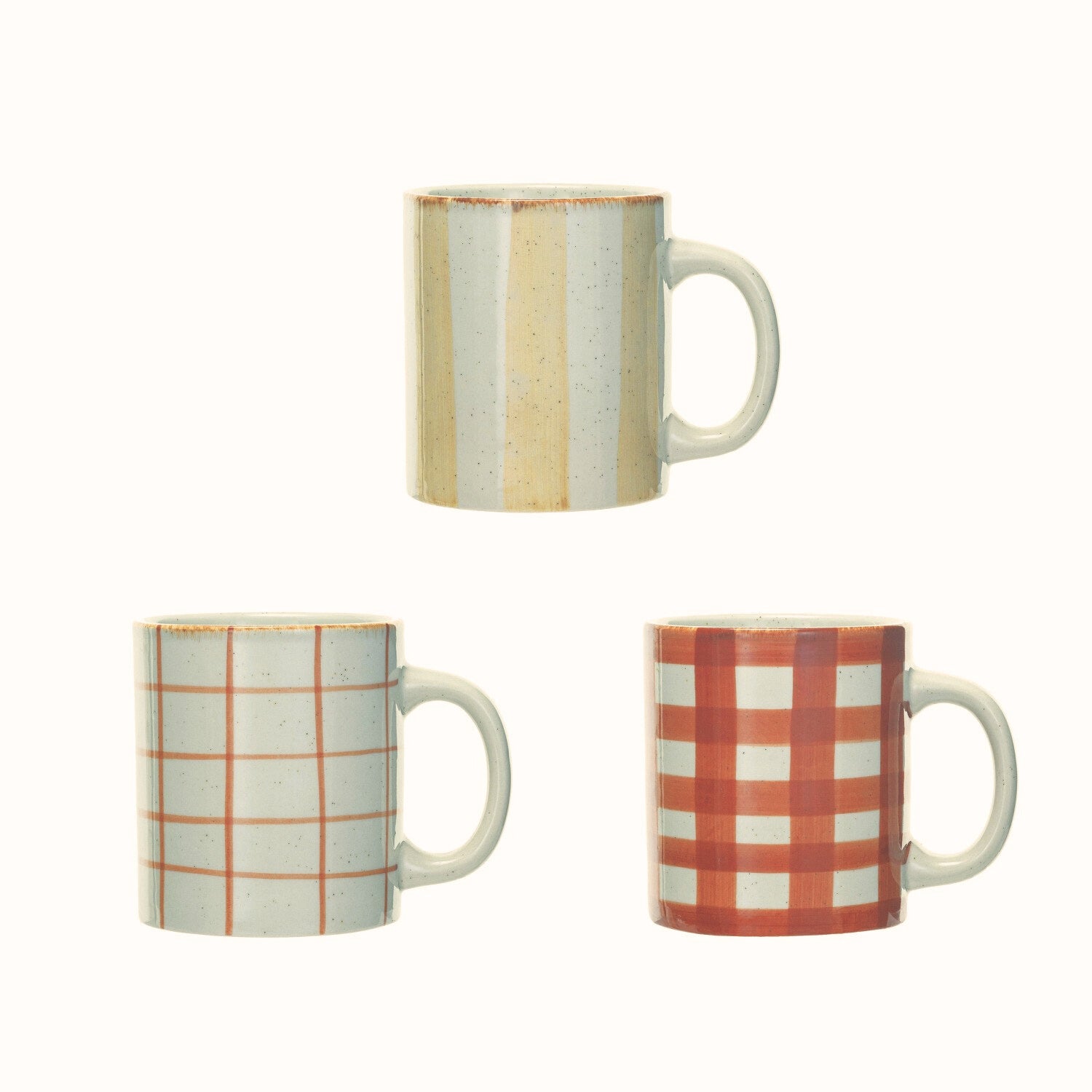 Pattern Hand-Painted Stoneware Mug