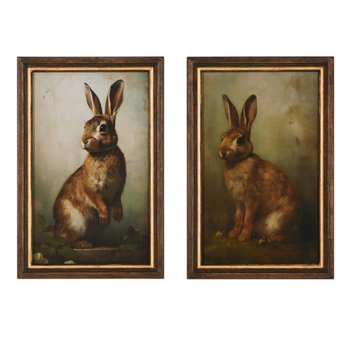 Vintage Rabbit Framed Art