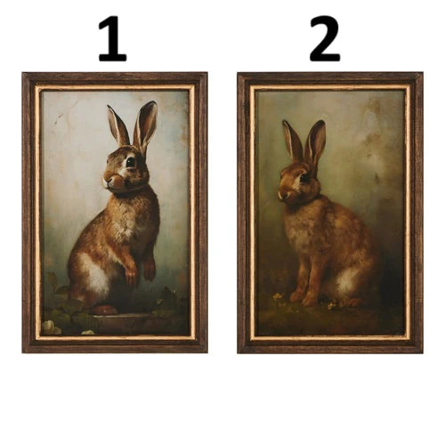 Vintage Rabbit Framed Art