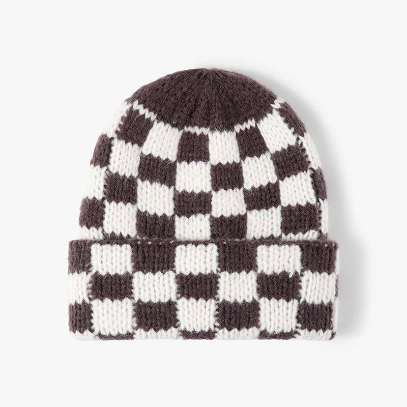 Checker Knit Beanie