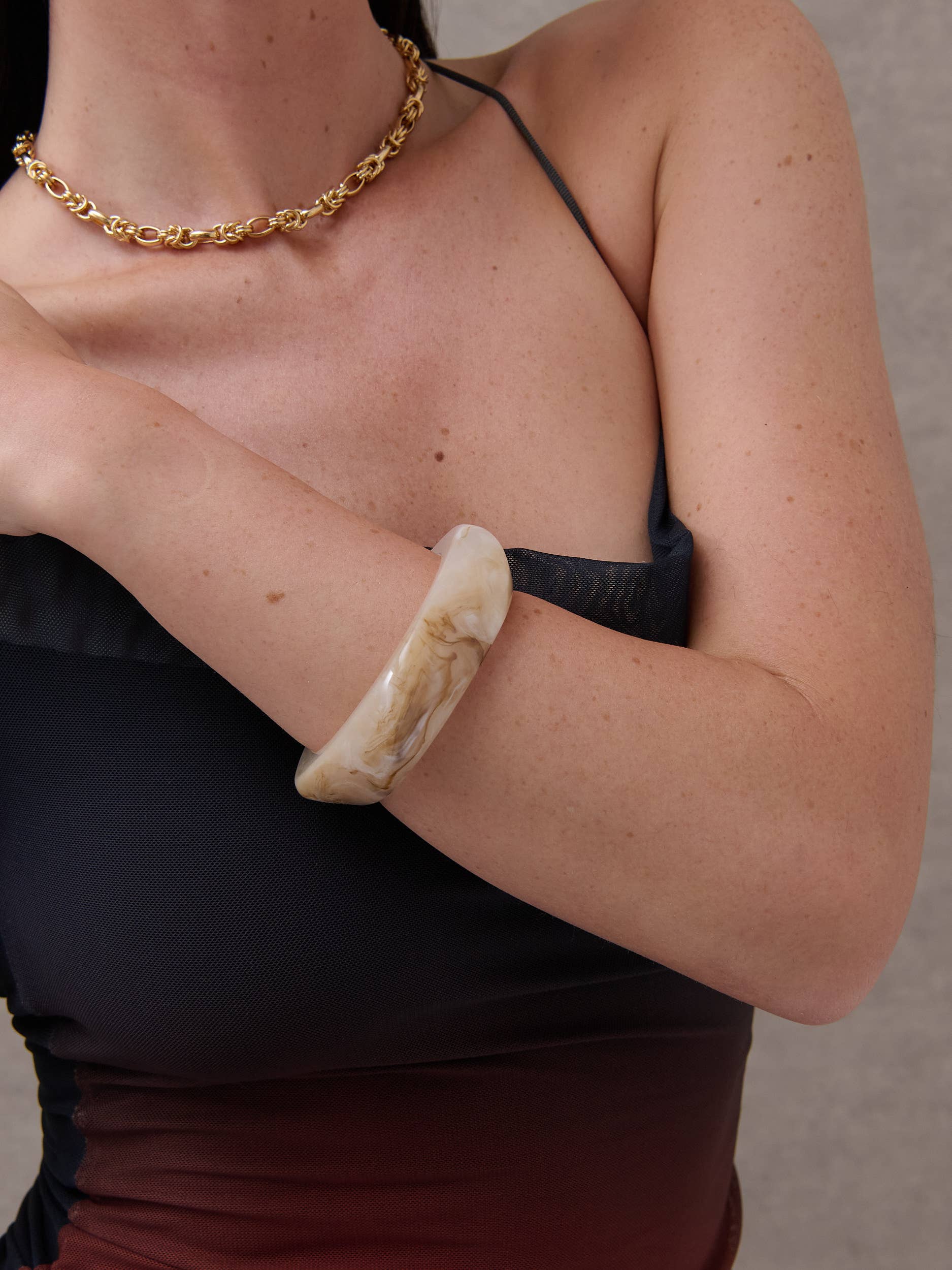 Angular Cuff Bangle in Multi