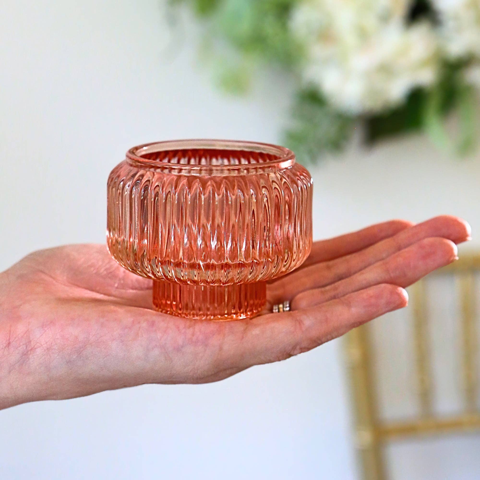 Fluted Glass Taper Holder