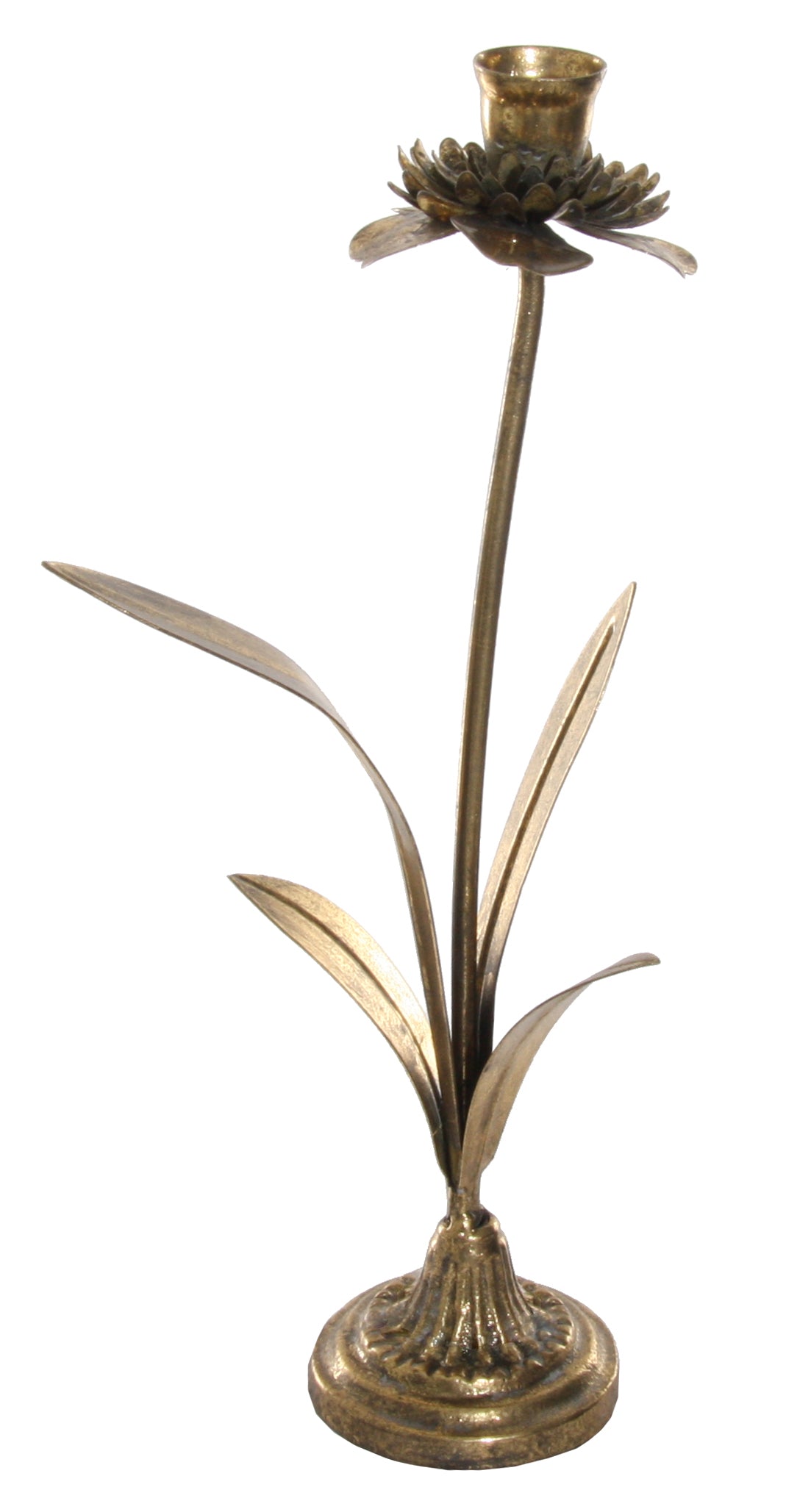 Brass Flower Candleholder