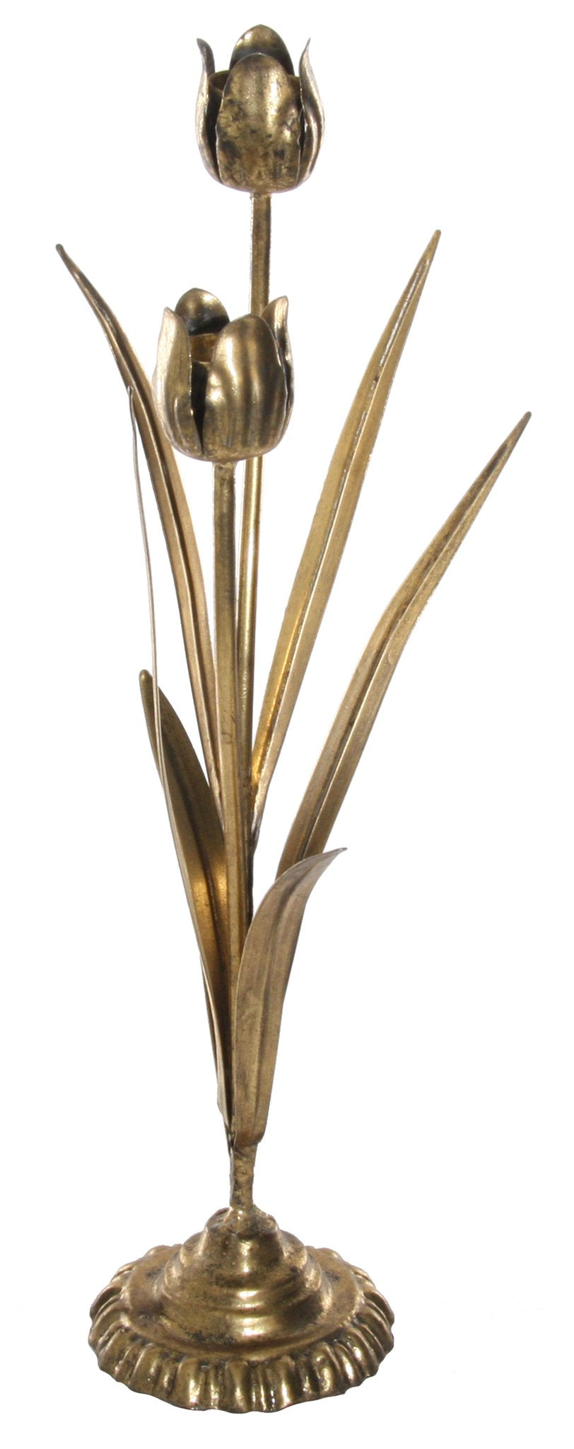 Brass Flower Candleholder