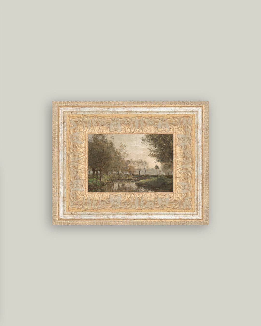 The Creek Framed Antique Art