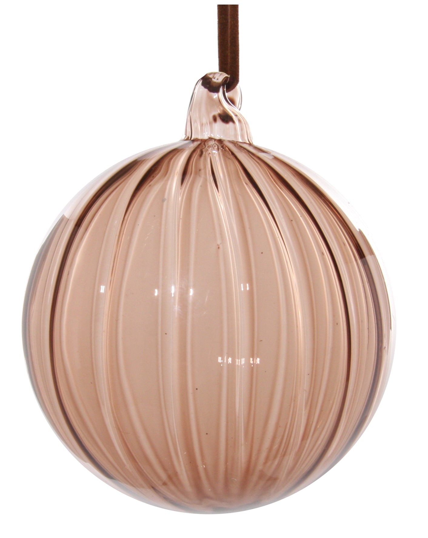 Lined Brown Ornament