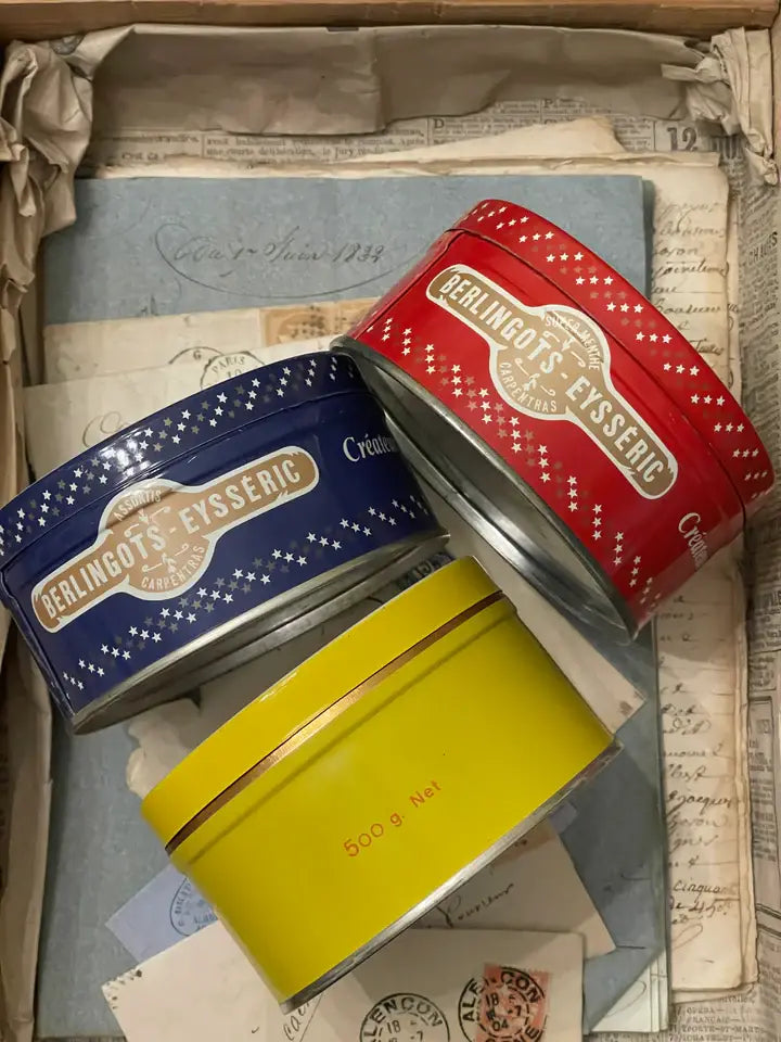 Vintage French Berginlots Candy Tins from France