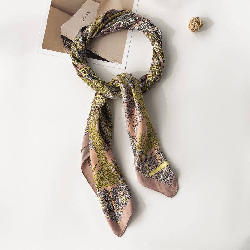 Botanical Floral Square Scarf