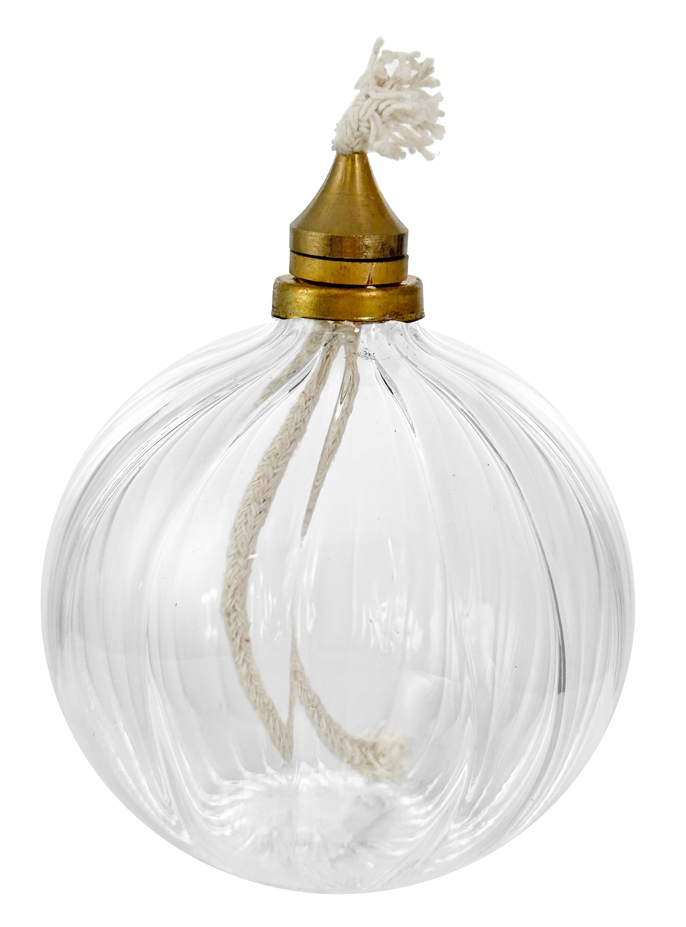 Glass & Brass oil lamp