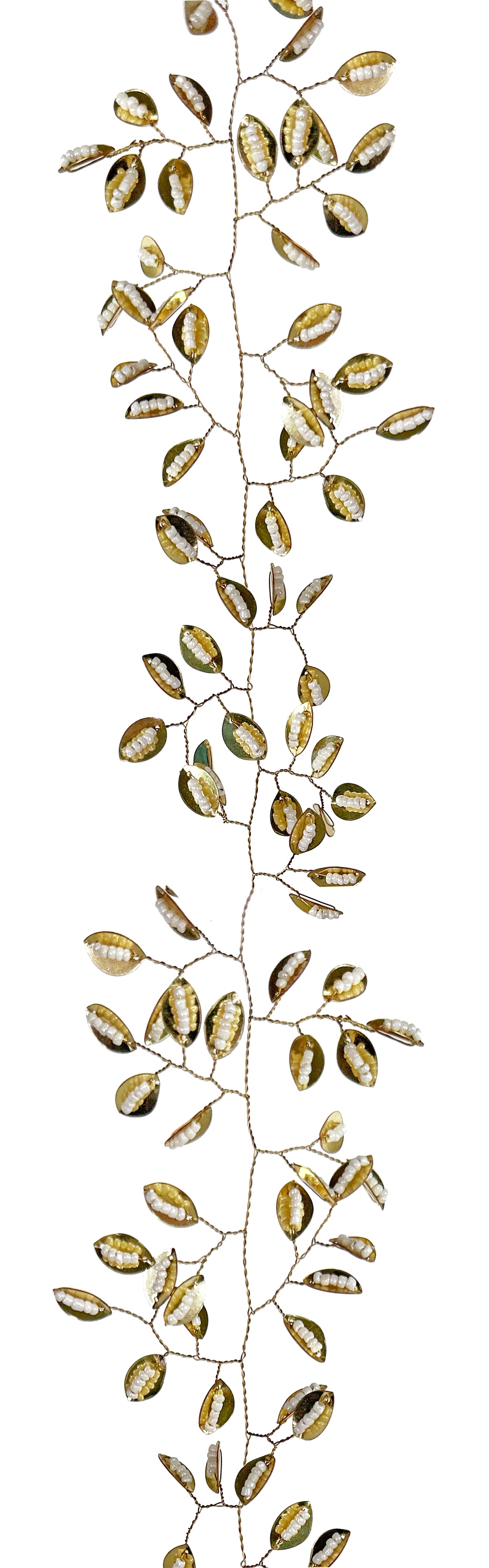 Gold leaf bead garland